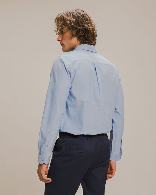 Camisa Fit Regular Azul